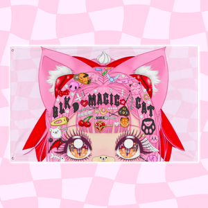 Decora Catgirl Wall Flag