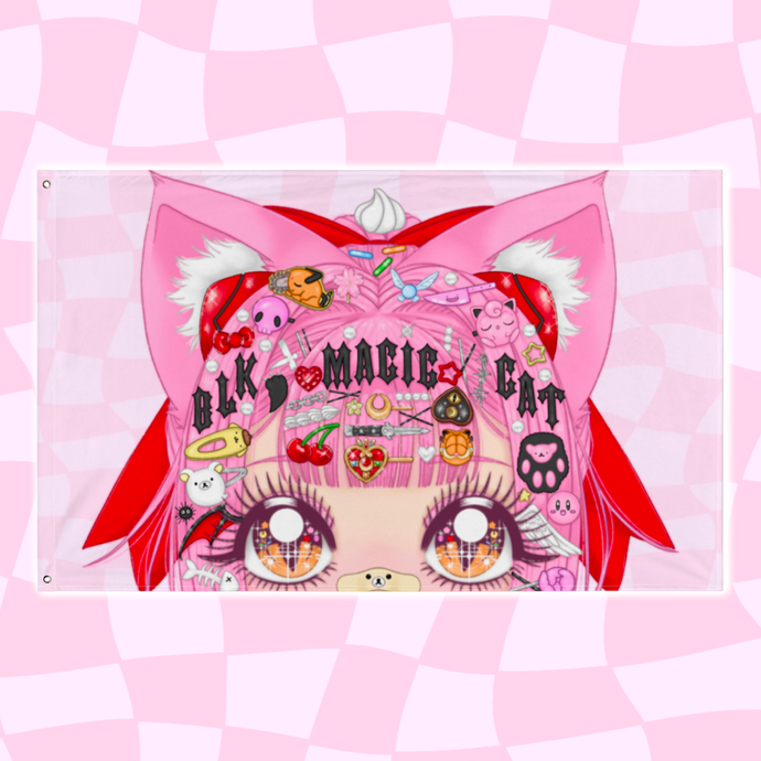 Decora Catgirl Wall Flag