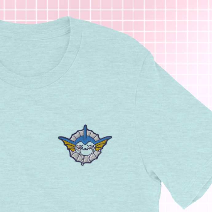 Crybaby Vaporeon Embroidered T-Shirt