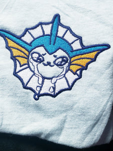 Crybaby Vaporeon Embroidered T-Shirt
